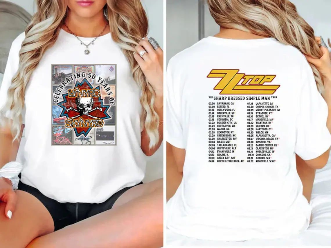 Lynyrd Skynyrd ZZ Top Tour 2024 Shirt, ZZ Top World Tour 2024