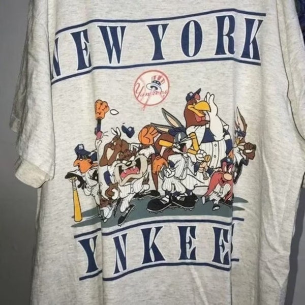 chemise vintage Looney Toons New York Yankees, chemise New York Yankees, chemise Baseball 2022, t-shirt vintage MLB, chemise vintage, chemise de la série mondiale