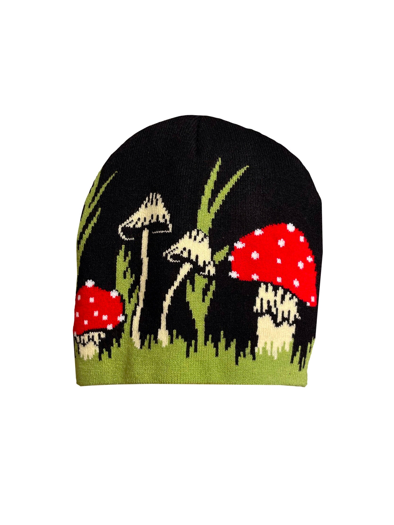 Magical Mushrooms Beanies Knit Hat Magic Mushrooms Champignons Forest  Outdoors Cabin Nature Food Old Retro Mushroom Mask - AliExpress