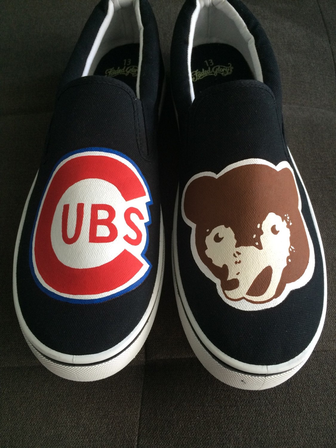 cubs vans slip ons