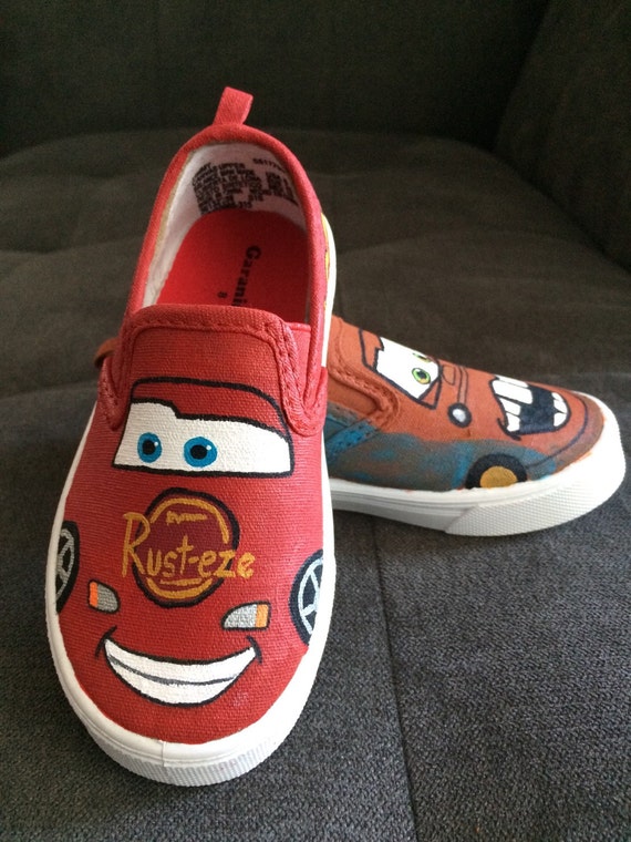 Custom Vans Lightning Mcqueen Vans Shoe Car Peter Pan Tinkerbell