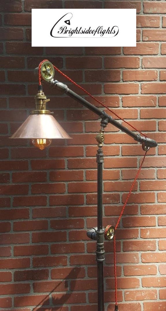 Copper industrial sales floor lamp