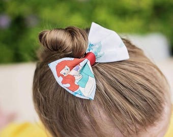 Vintage The Little Mermaid Hair bow, Headband, Baby Girl Headband, Toddler Hair Bows, Disney Hair bows, Baby Girl Bows, Hairbows, Hair clips