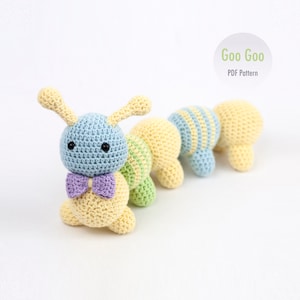 Amigurumi crochet pattern, caterpillar Goo Goo crochet pattern, toy PDF patterns, insect animal crochet patterns (english only),