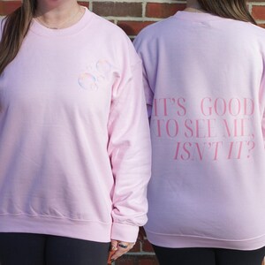 Sudadera con cuello redondo y burbujas "Good to See Me"