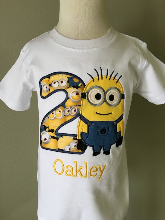 Personalized Minion Birthday T-Shirt