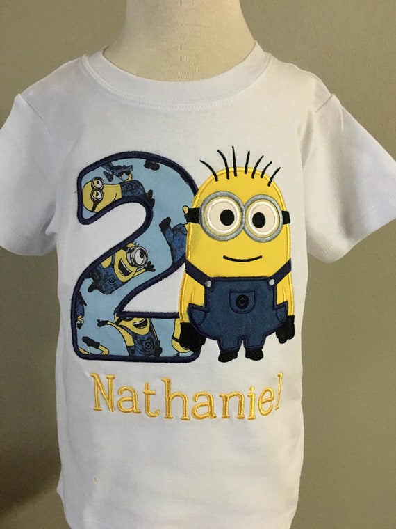 Chemise Danniversaire De Minion De Garcons Minion Etsy Chemise Danniversaire De Minion De Garcons Minion Etsy