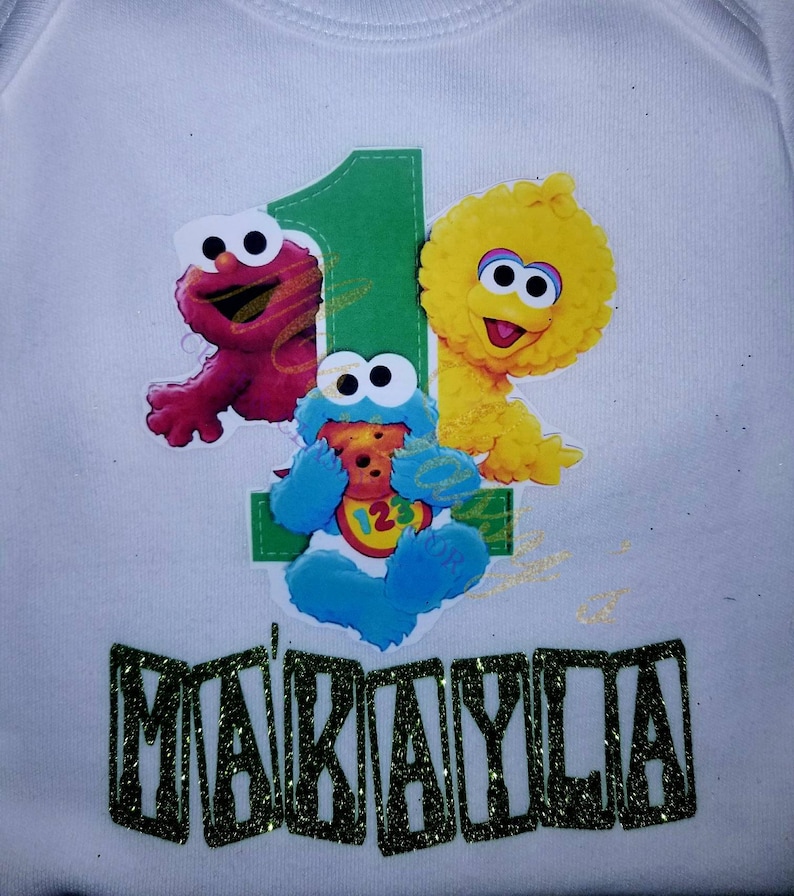 Sesame street themed denim jacket /& tutu set