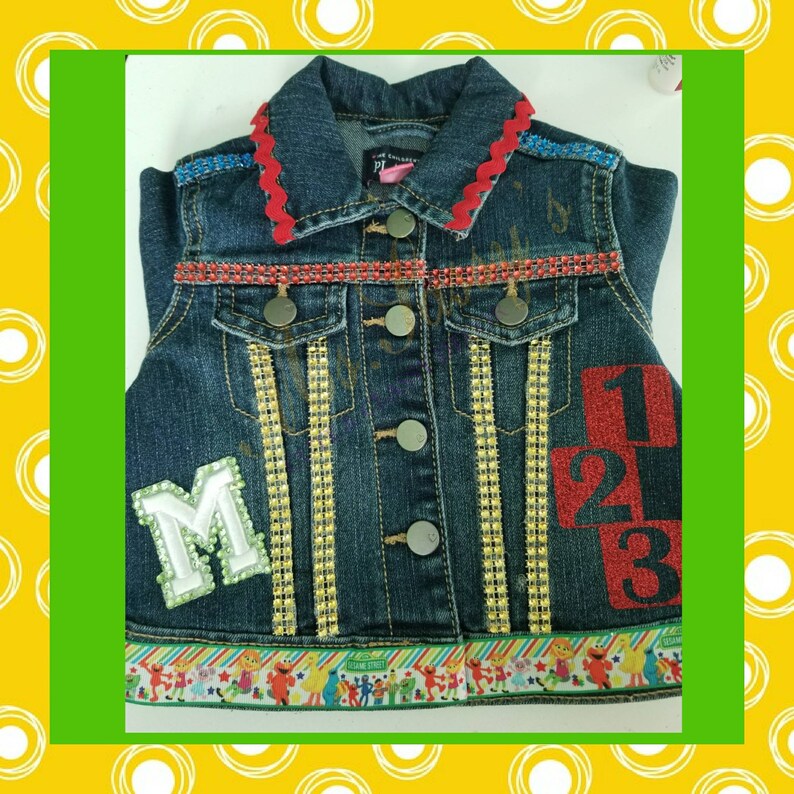 Sesame street themed denim jacket /& tutu set