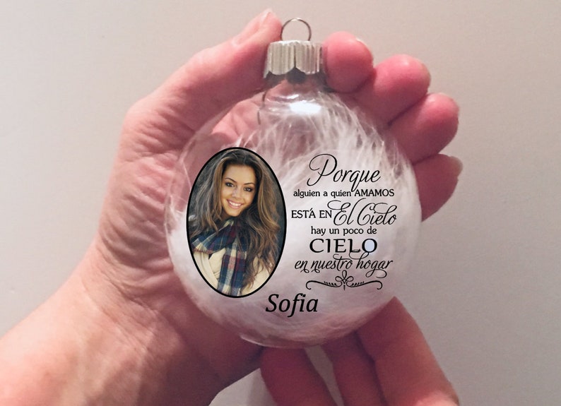 Spanish memorial ornament because someone we love is in Etsy