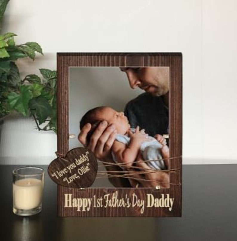 Happy 1st father/'s day daddy picture frame