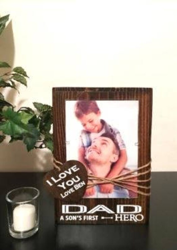 Dad Son Frame Gift Picture For Father Daddy Personalized