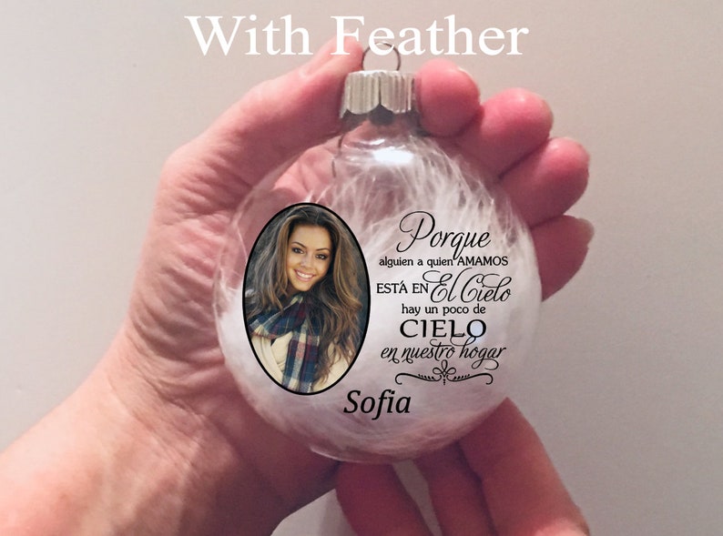 Spanish memorial ornament because someone we love is in Etsy