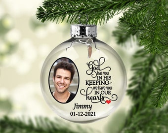 Adorno navideño flotante con foto conmemorativa personalizada