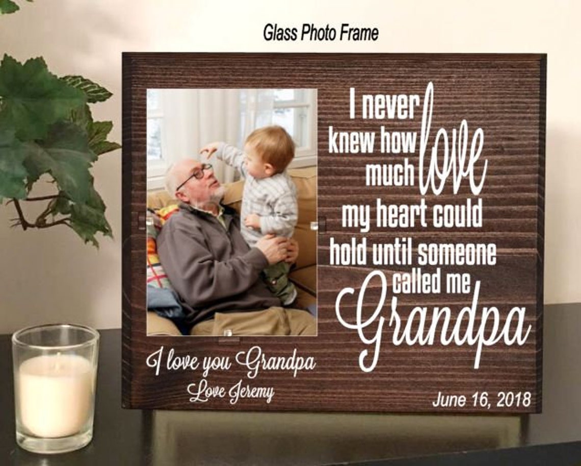 Grandpa Personalized Picture Frame Grandfather Personalized Etsy