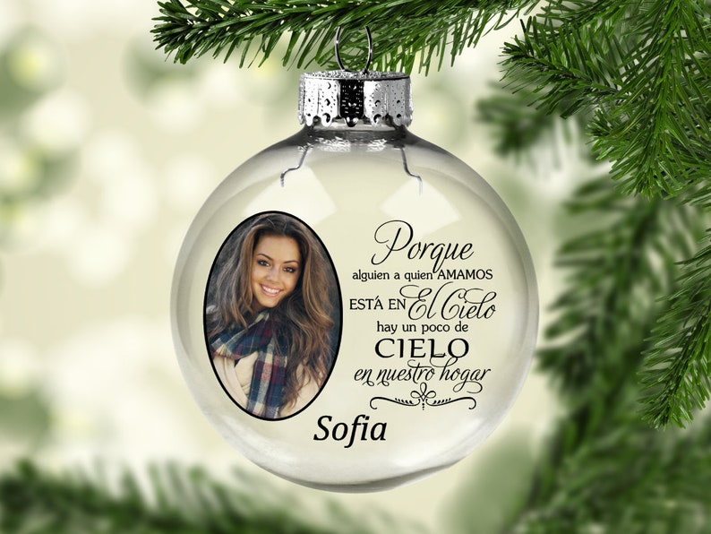 Spanish memorial ornament because someone we love is in Etsy