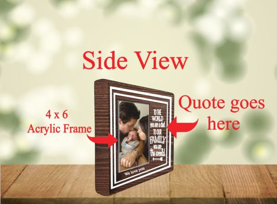 Dad Picture Frame Dad Photo Frame Dad Birthday Gift Dad Etsy