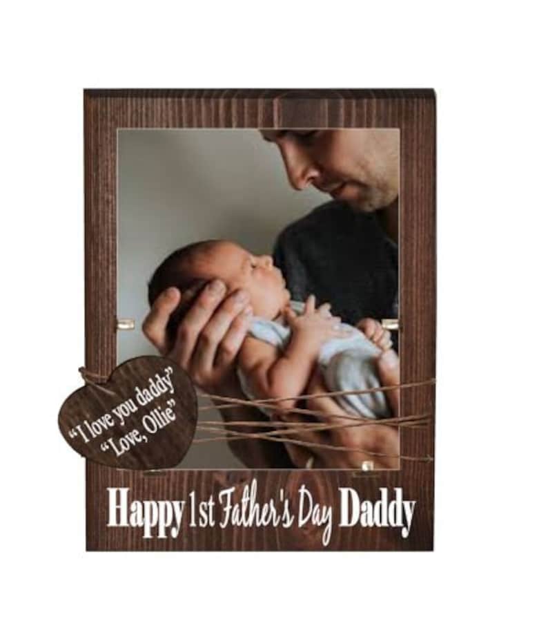 Happy 1st father/'s day daddy picture frame