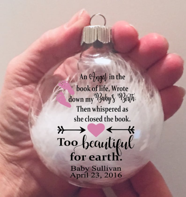 Infant Loss Memorial Christmas Ornament Personalized Etsy