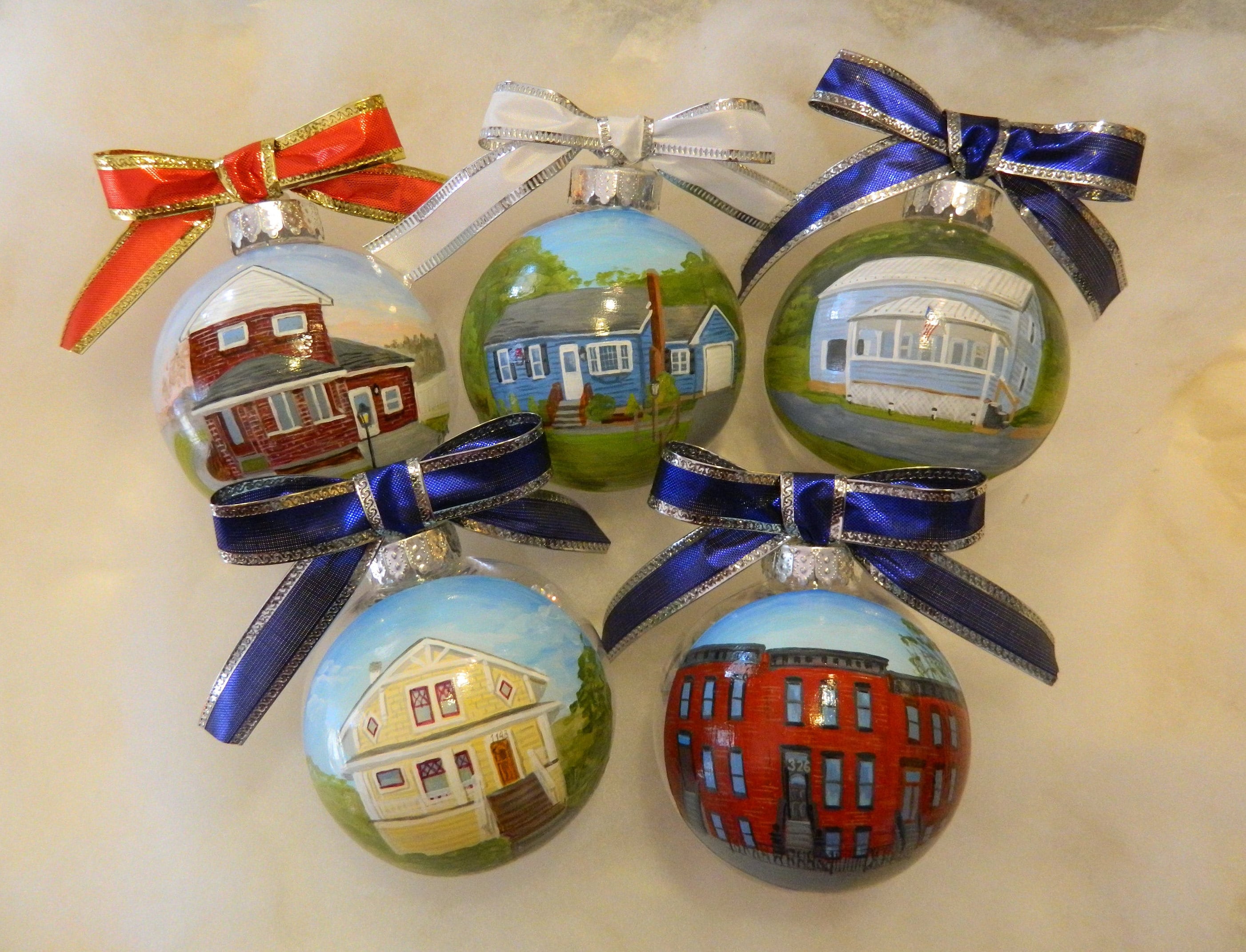 Handpainted House Ornament, Custom Home Portrait, First House Gift - Etsy
