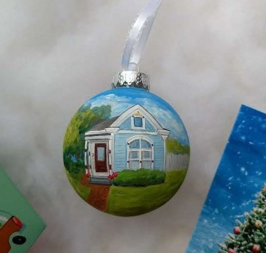 Custom Handpainted House Ornament, Personalized First Home Gift - Etsy
