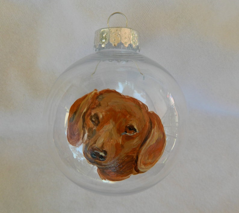 Dog Portrait Ornament Handpainted, Personalized Dog Ornament Memorial Pet Ornament Custom Pet Portrait Gift, Pet Loss Gift Ornament image 6