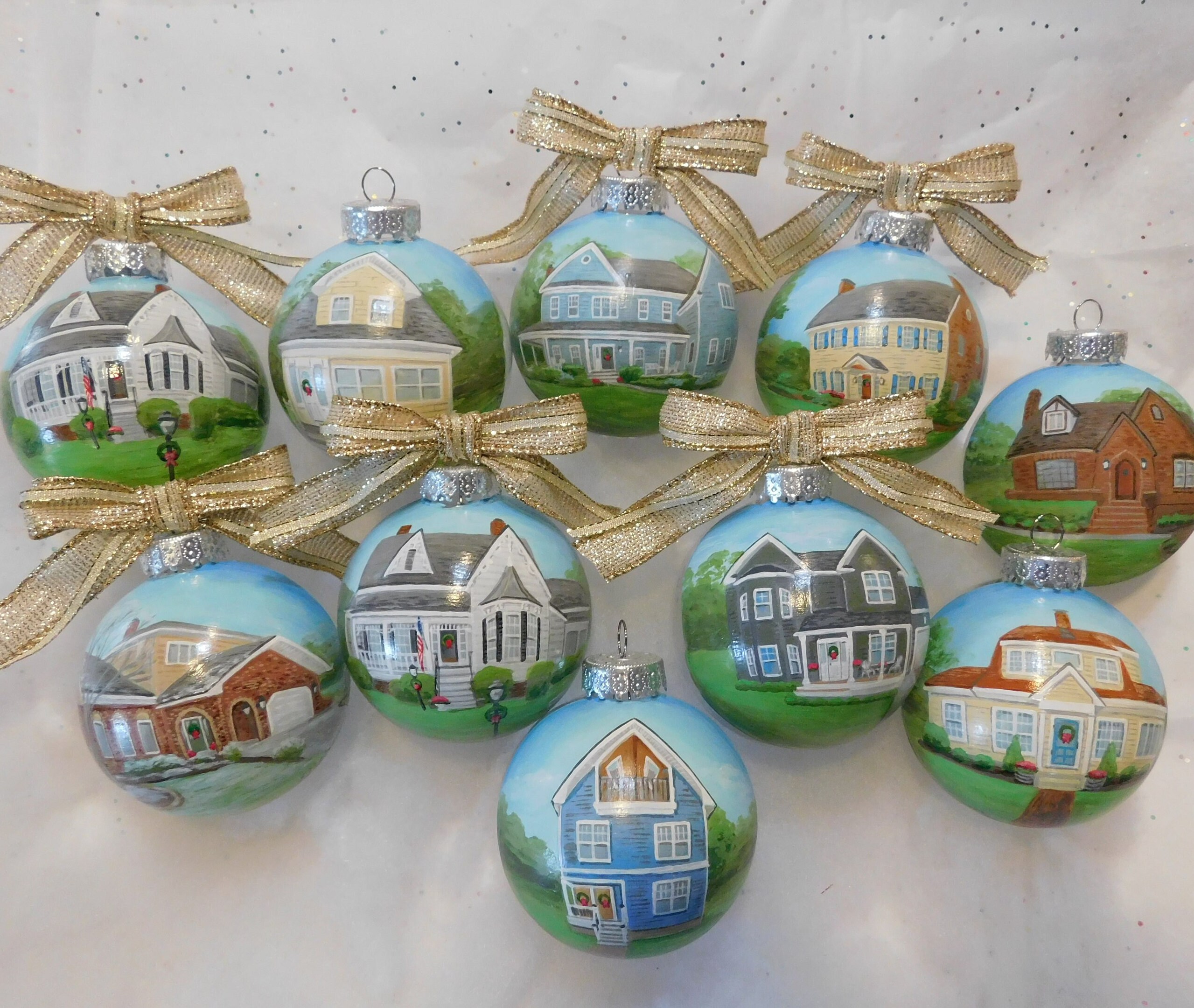 Custom Handpainted House Christmas Ornament, Personalized Keepsake - Etsy