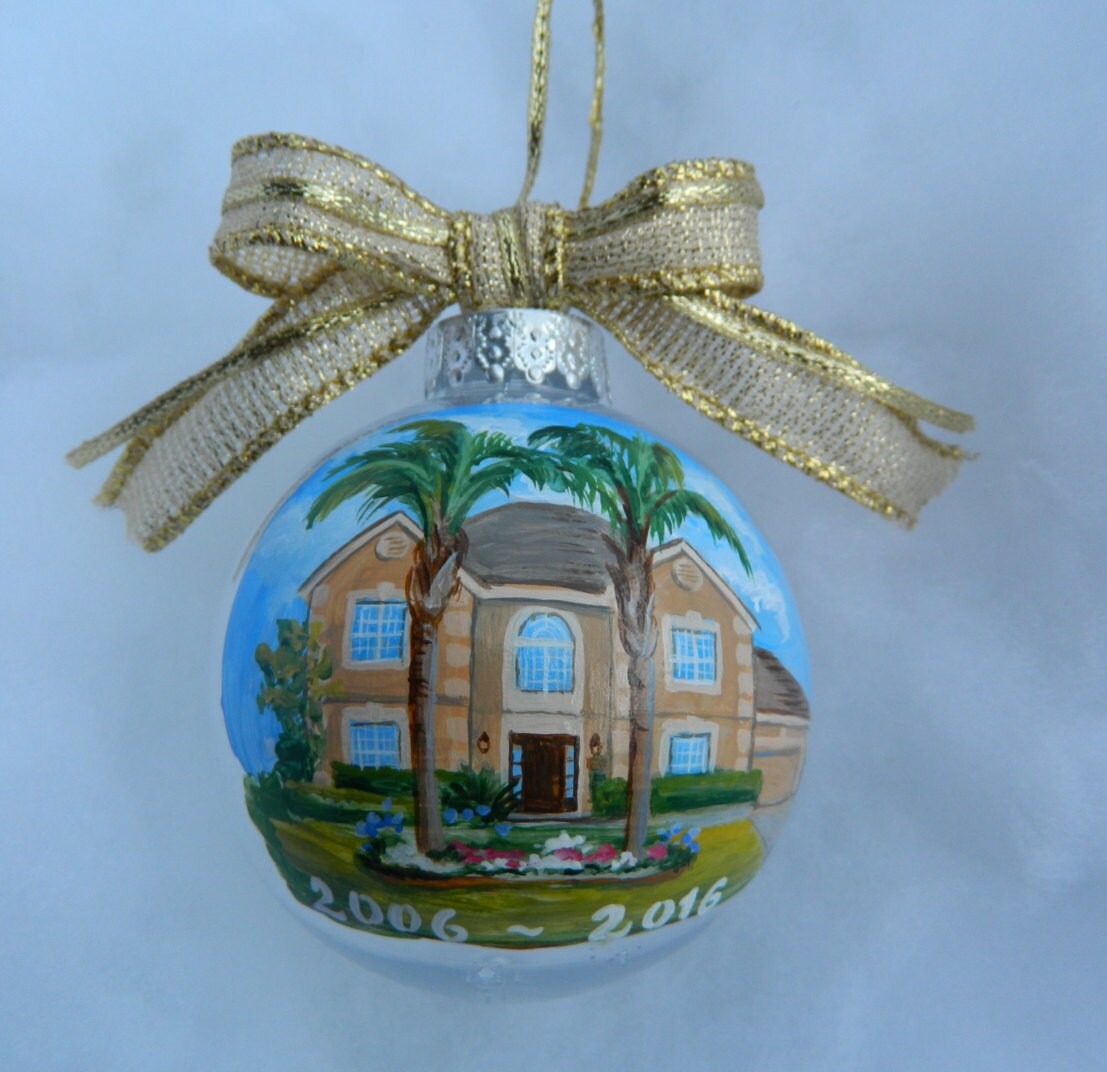 Custom House Ornament Handpainted House Ornament First House | Etsy