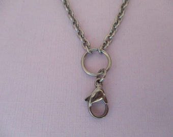 Stainless Steel Oval Link Locket Chain 24in or 32in