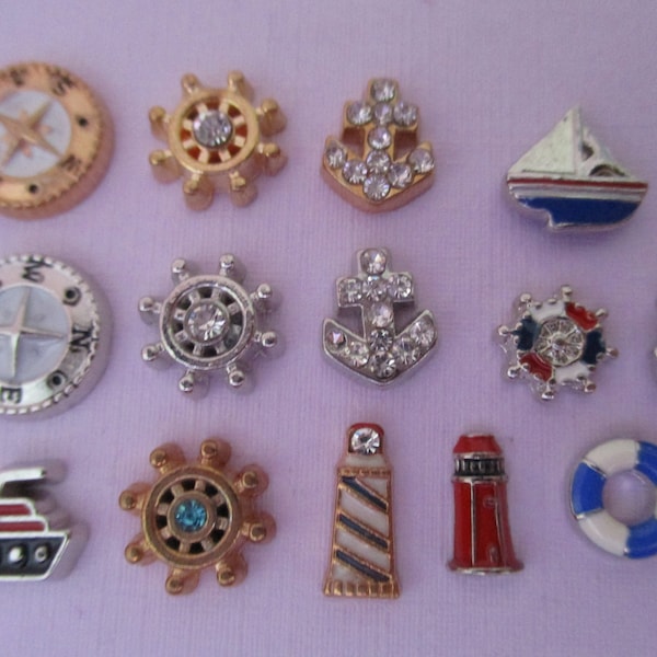 Nautical Floating Charms ~ Memory Locket Charms