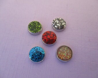 Glitter Disc Floating Charms ~ Memory Locket Charms