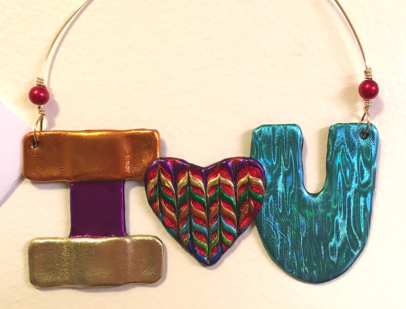 I LOVE YOU Ornament, Christmas Ornament, Heart, Valentines Day, Love ...