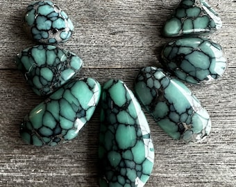 Stone Set: Desert Bloom Variscite (Sold as set only - Loose or custom necklace option available)