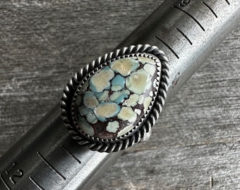 SIZE 10.5: Bao Canyon Turquoise Facet Ring - Sterling Silver