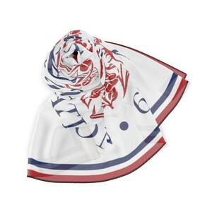 King Charles III Coronation Scarf – Emblem Poly Voile Scarf image 5