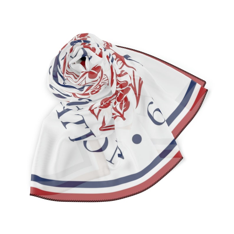King Charles III Coronation Scarf – Emblem Poly Voile Scarf image 5