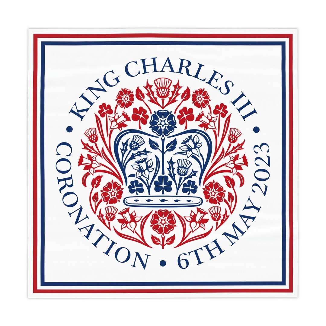 Royal Coronation Tablecloth, King Charles III, British Coronation Gift