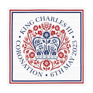 Royal Coronation Tablecloth, King Charles III, British Coronation Gift