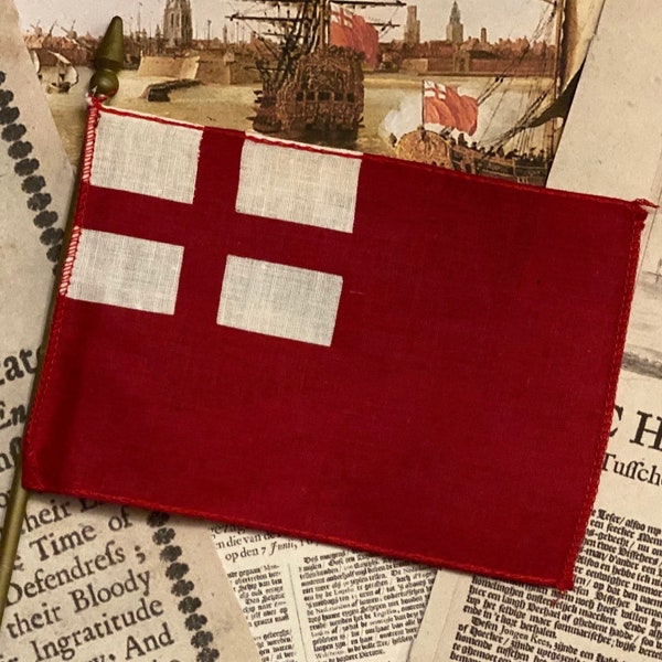 Royal Navy Red Ensign (Pre-1707) - Vintage Historical Stick Flag