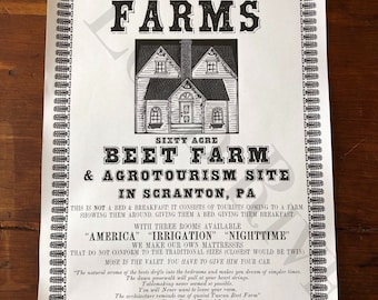Plakat Schrute Farms, The Office, do pobrania cyfrowego