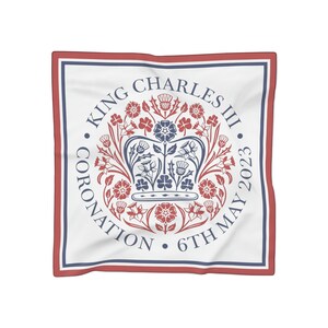 King Charles III Coronation Scarf – Emblem Poly Voile Scarf image 7