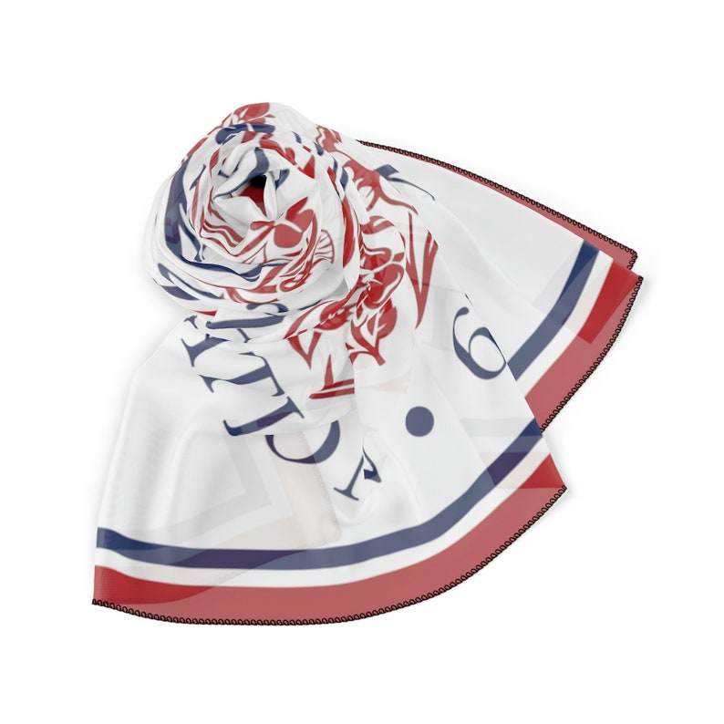 King Charles III Coronation Scarf – Emblem Poly Voile Scarf image 8