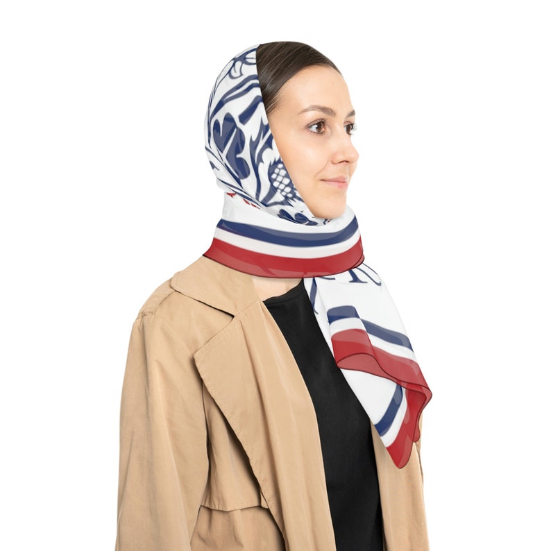 King Charles III Coronation Scarf – Emblem Poly Voile Scarf image 9