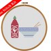 Pho Vietnamese Noodle Soup Sriracha Modern Cross Stitch Kit, Easy DIY Craft Kit, Food Pattern, Beginner, Asian Chef