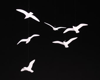 6 Seagull Mobile by John Perry Do-it-yourself kit 3 inch wingspan each gull