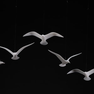 5 Seagull Mobile by John Perry 5 birds 9in wingspan Sculpture statue