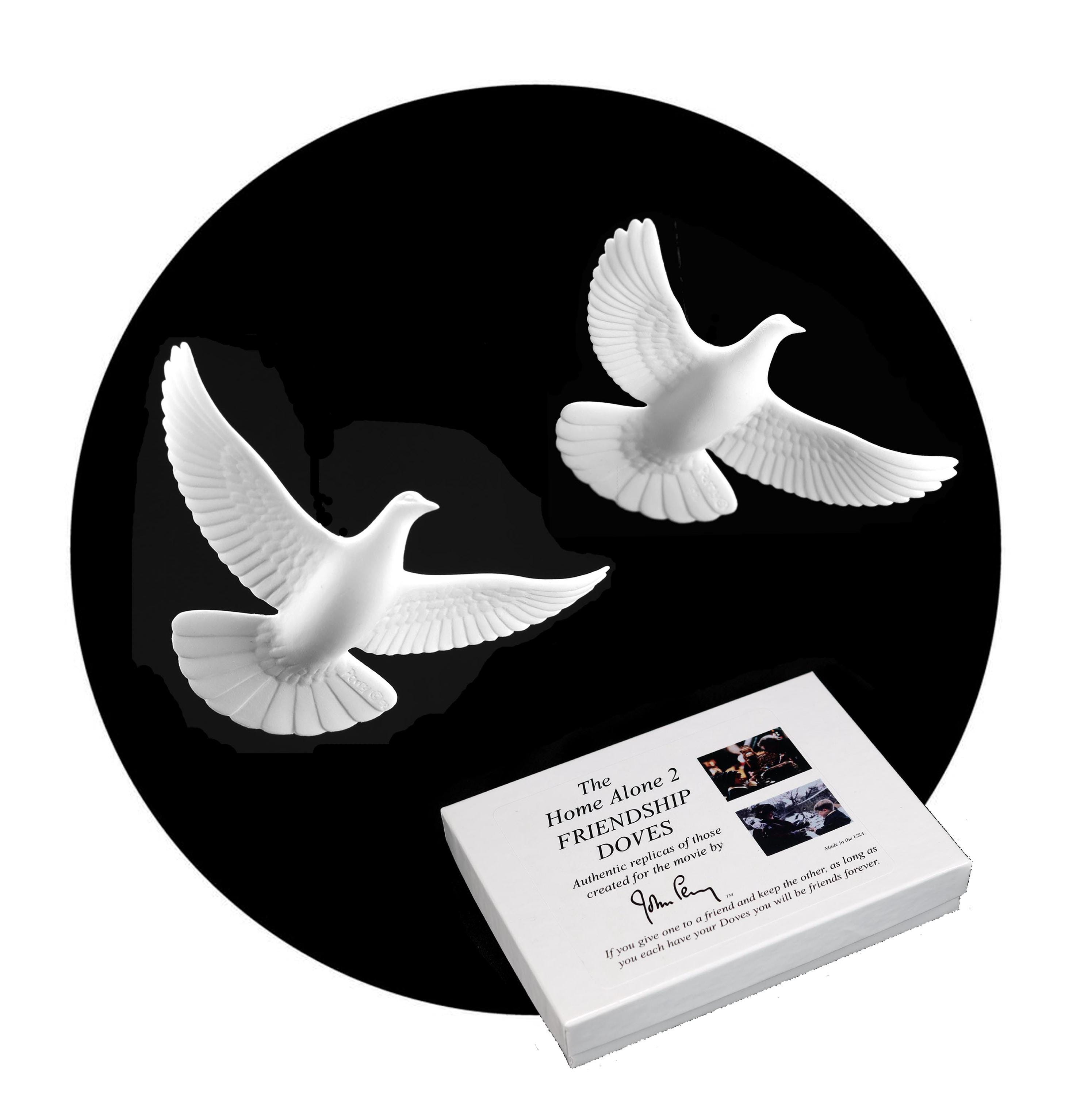 Home Alone 2 Dove Pair Authentic Replicas by John Perry Who Made 