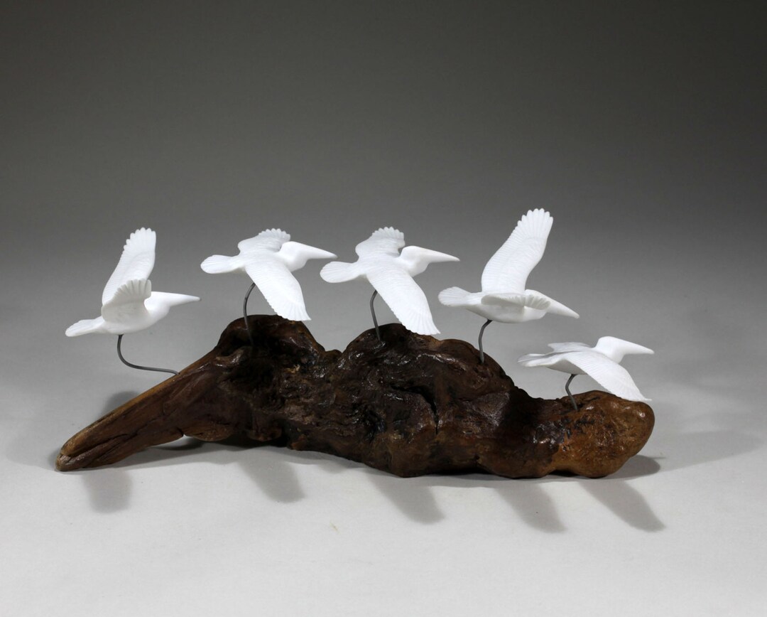 Pelican Flock by John Perry 11in Long Sculpture Décor Statue on Burlwood -  Etsy Israel, image size:1080x868