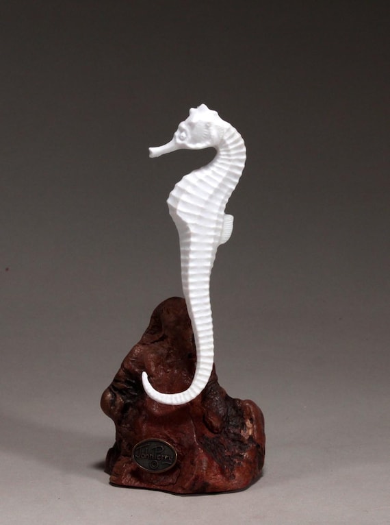 Seahorse Sculpture Decor Statue by John Perry 7 Inch Tall Etsy