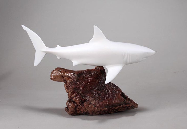 GREAT WHITE Shark Sculpture Decor Statue by John Perry 15in Etsy